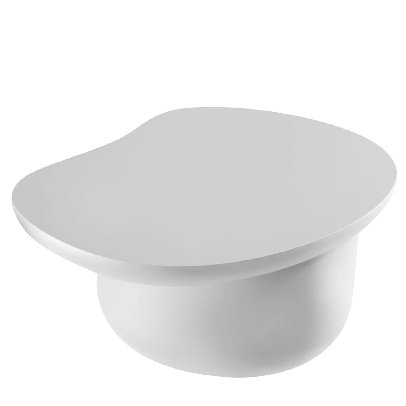 Laghi Lacquered Matte Off White Wood Coffee Table