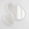 Laghi White Wood Set Of 3 Wall Mirrors