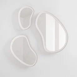 Laghi White Wood Set Of 3 Wall Mirrors