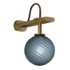 La lampada da parete Le Perle in vetro borosilicato blu