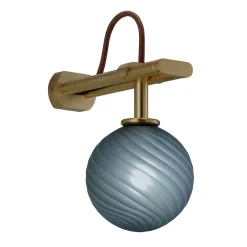 La lampada da parete Le Perle in vetro borosilicato blu