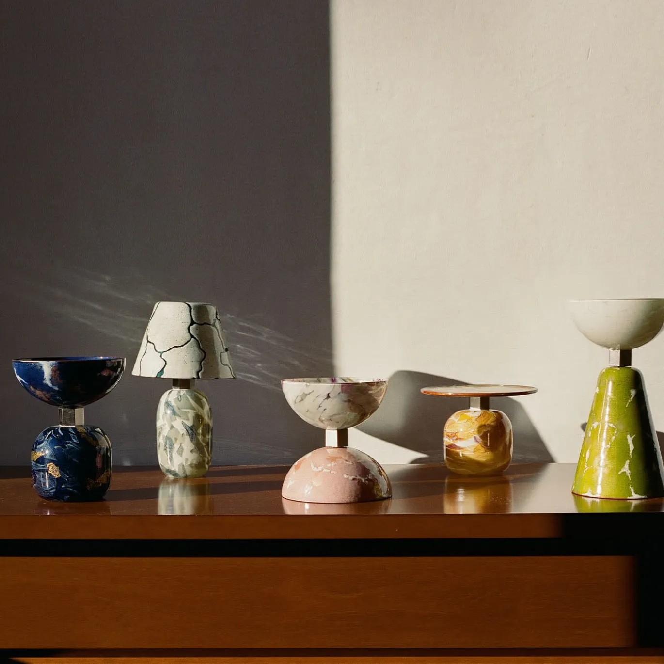 Lampada Alchimie in vetro di Murano bianco