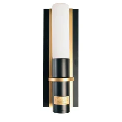 Lampada a muro Tobacco in Metallo Nero e Oro