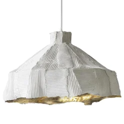Lampada Anemone Cartoccio Bianco e Oro