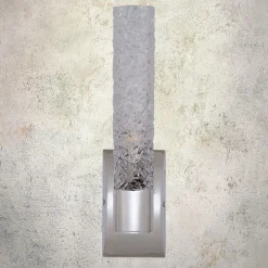 Lampada a parete in nichel spazzolato e cristallo a 1 luce grance Crystal Tube
