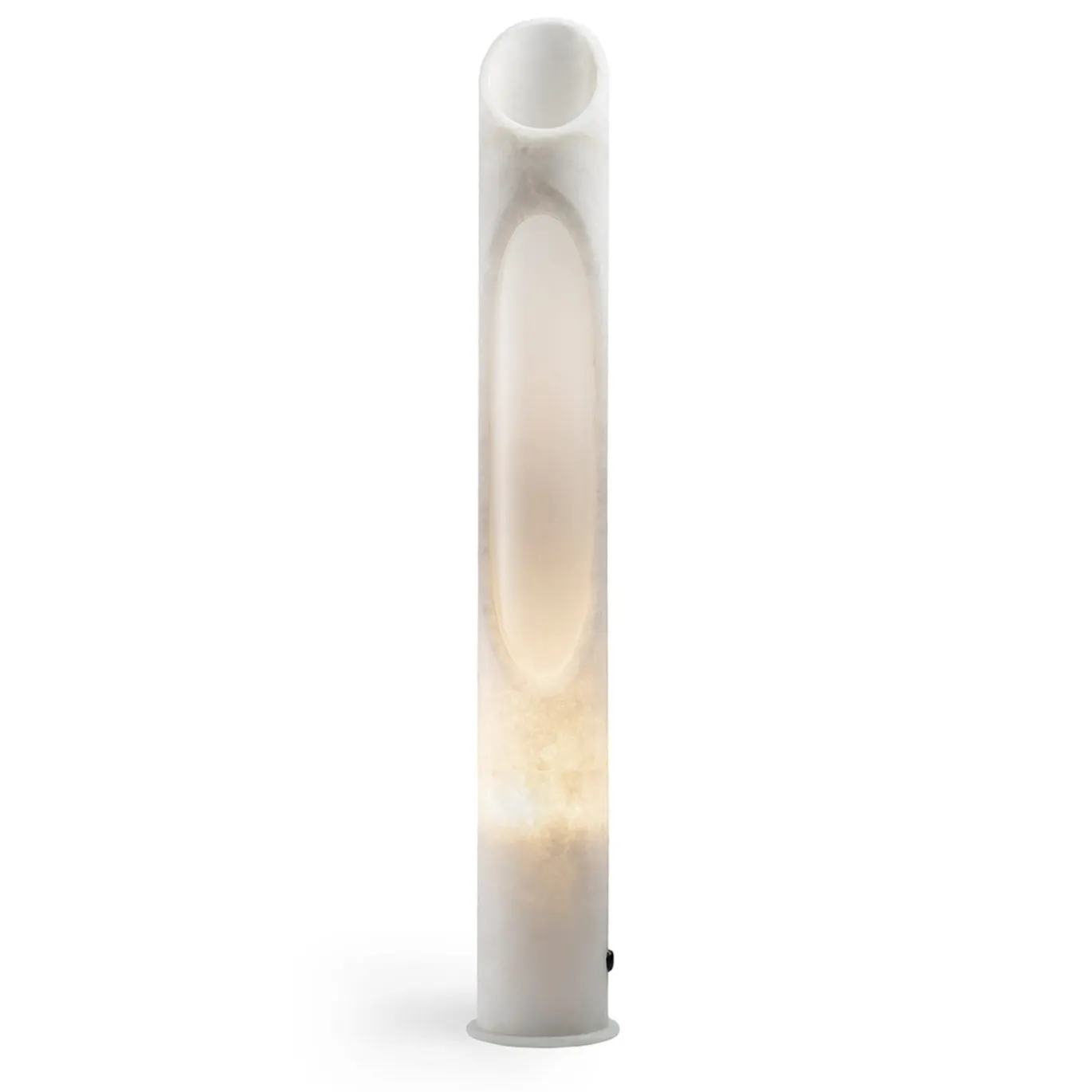 Lampada Armonia L in marmo bianco onice di Jacopo Simonetti