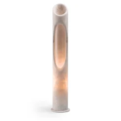 Lampada Armonia L in marmo Egeo rosa di Jacopo Simonetti