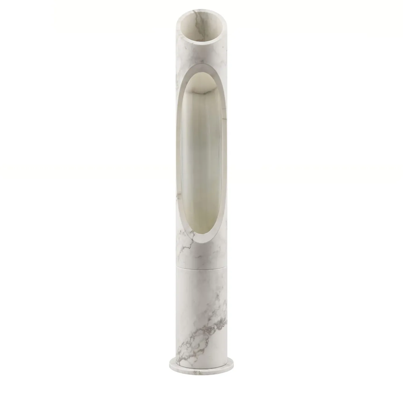Lampada Armonia S in marmo bianco Arabescato di Jacopo Simonetti