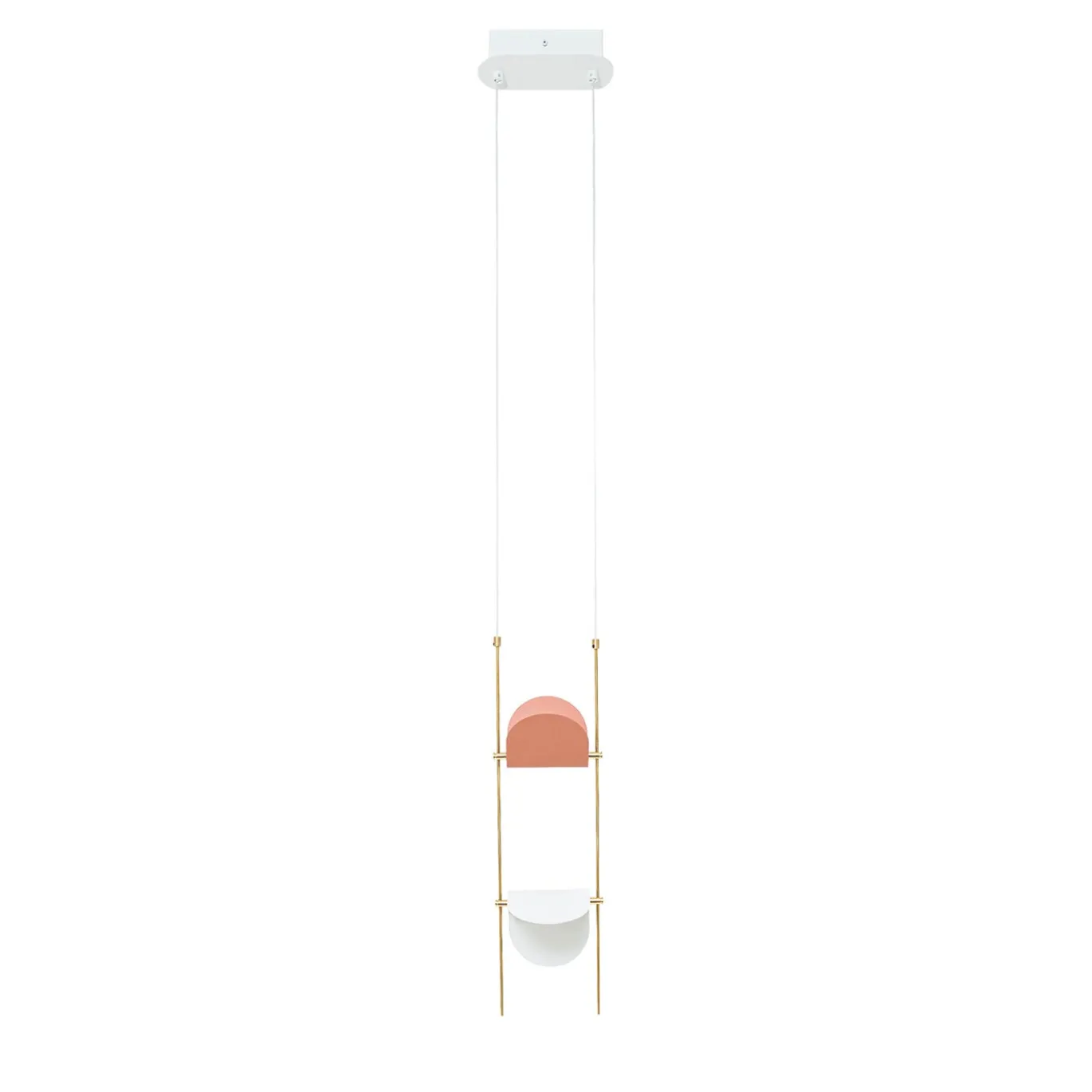 Lampada a Sospensione Ali di Luce Bianca e Terracotta