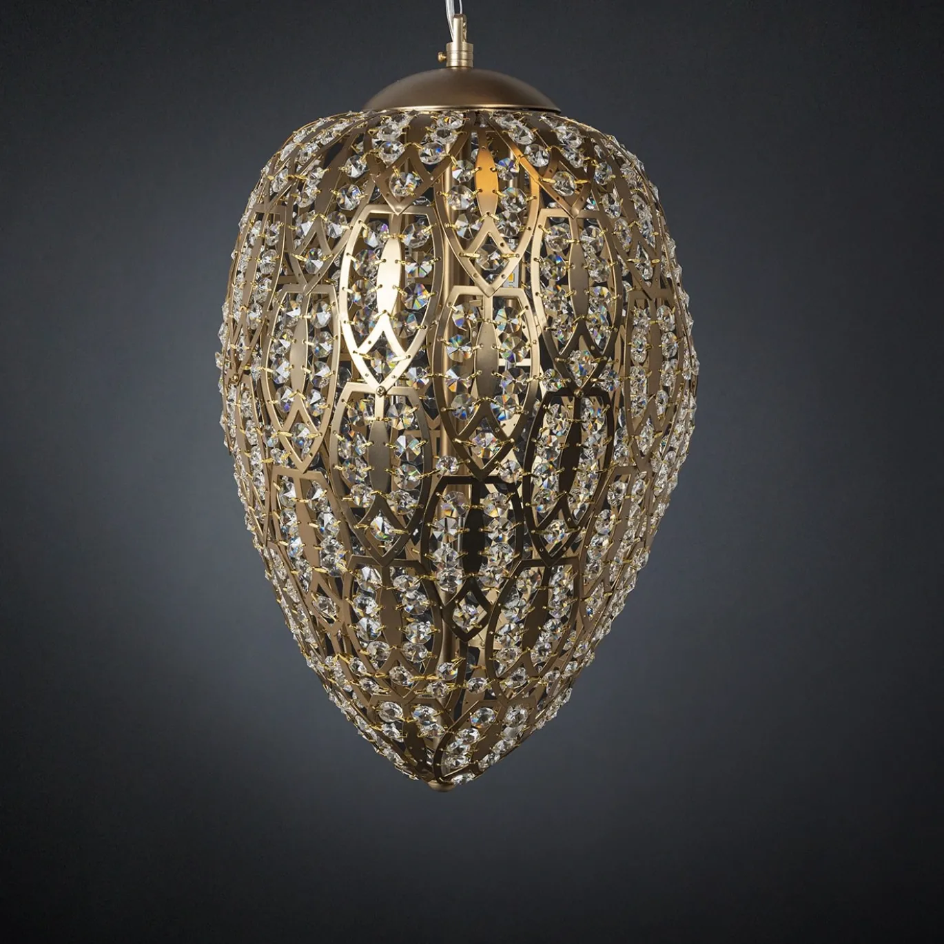 Lampada a sospensione Arabesque Egg Bronzed