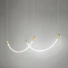 Lampada a sospensione Arco in vetro curvato