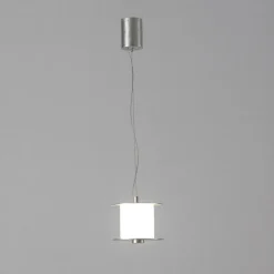 Lampada a sospensione argentata a sovrapposizione