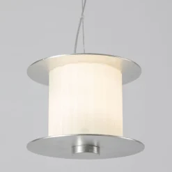 Lampada a sospensione argentata a sovrapposizione
