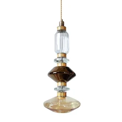 Lampada a Sospensione Ballet in Vetro Bronzo