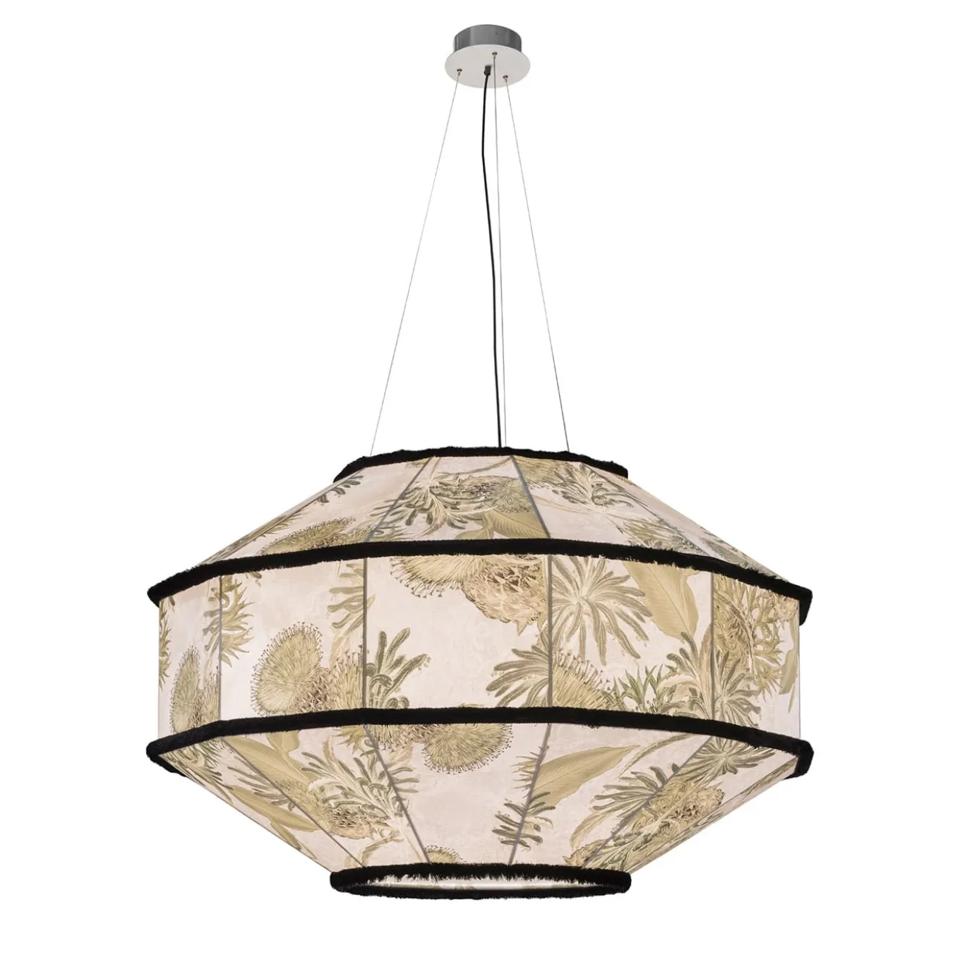 Lampada a Sospensione Botanica in Tessuto Giacarta