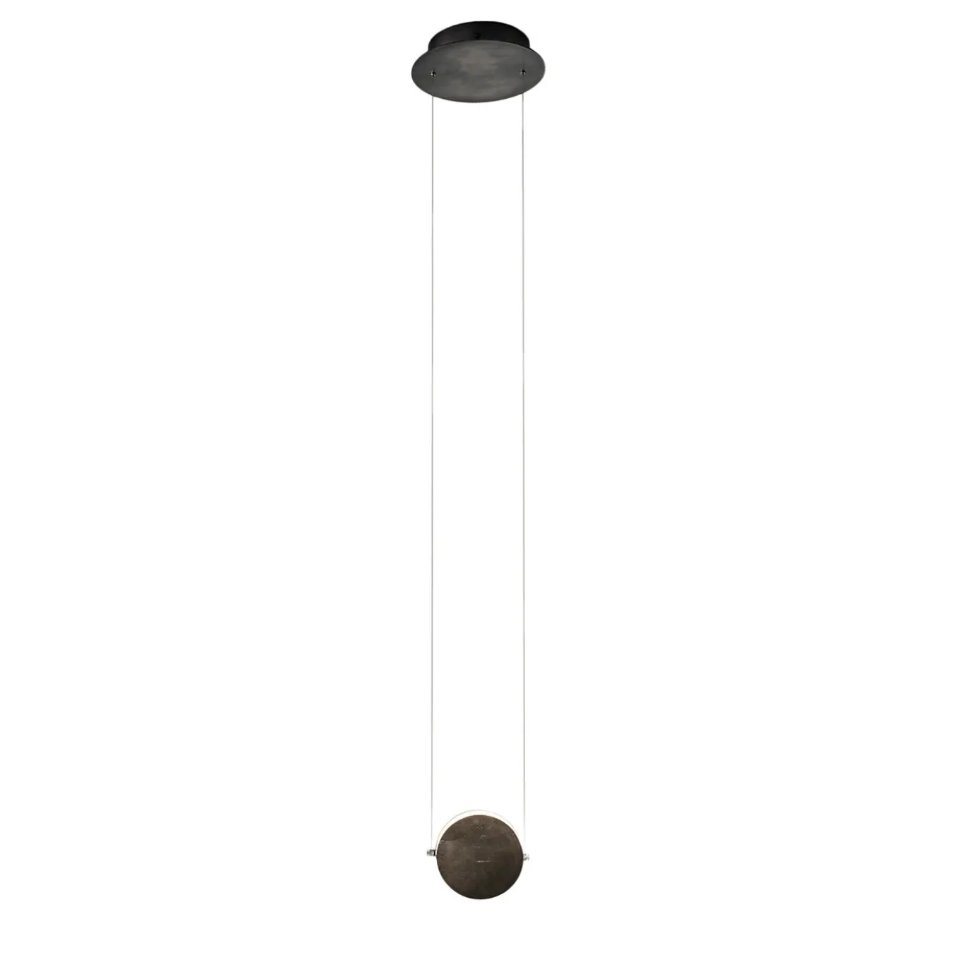 Lampada a sospensione Clis in metallo bronzo