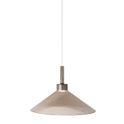 Lampada a Sospensione Concentrico a cono in vetro con finitura marrone