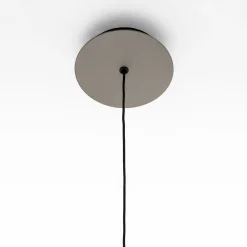 Lampada a sospensione Crystal Ball in metallo finitura Champagne