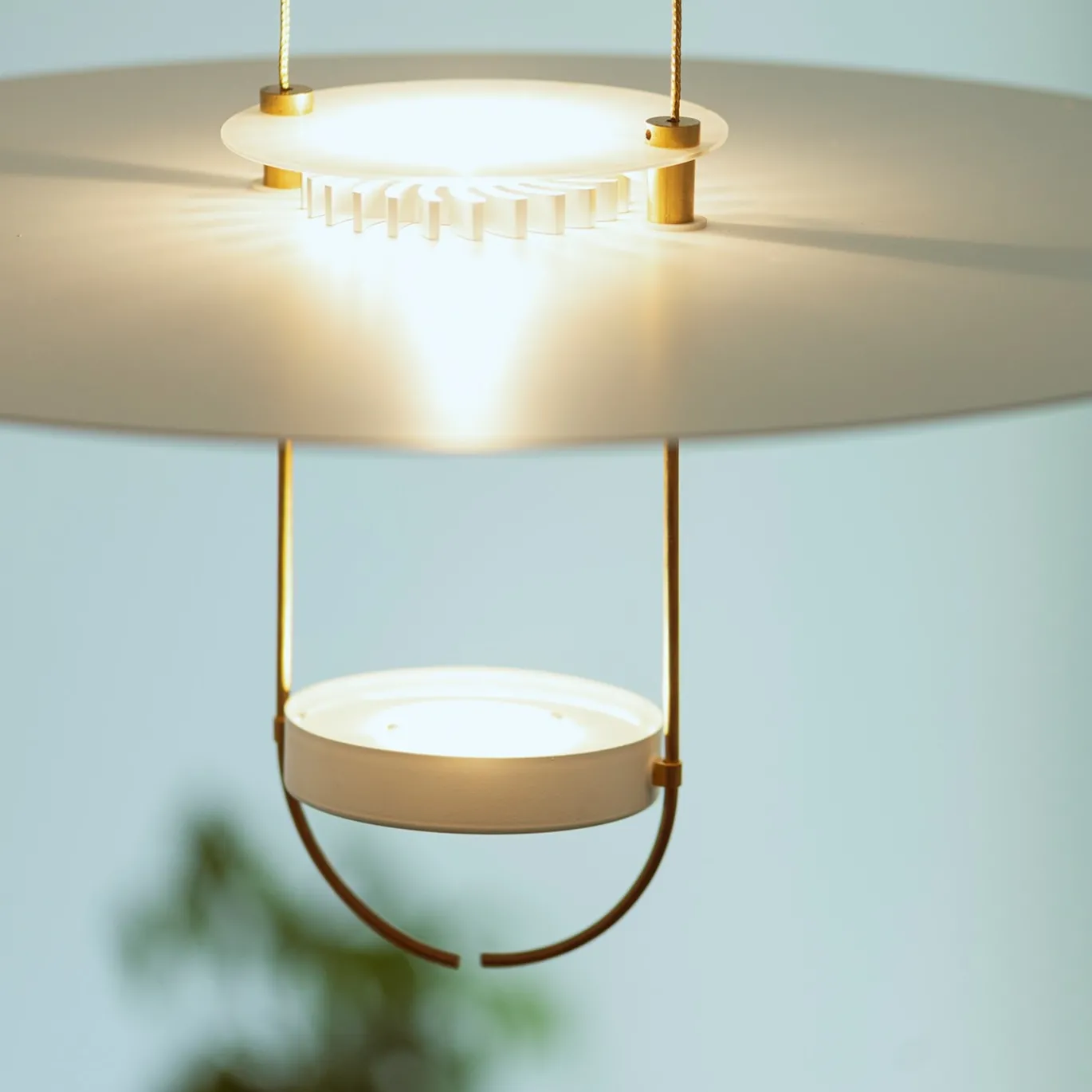 Lampada a Sospensione D03 in Metallo Bianco