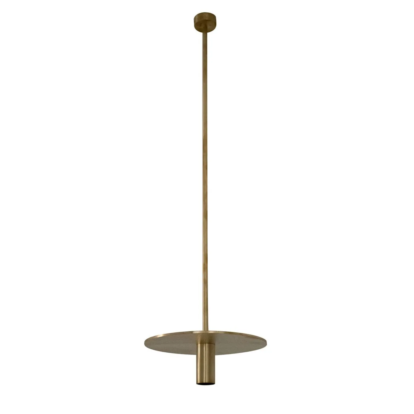 Lampada a sospensione Edi in ottone dorato