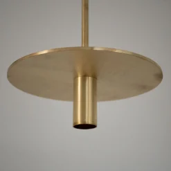 Lampada a sospensione Edi in ottone dorato