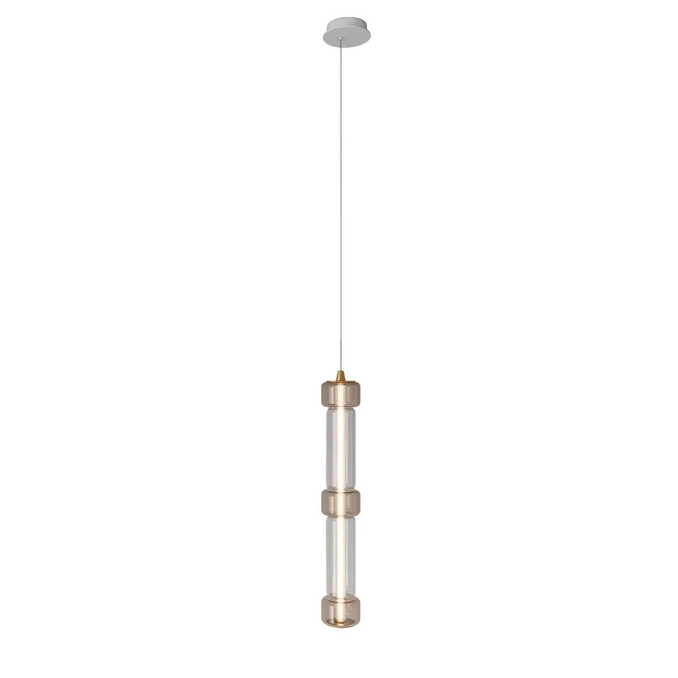 Lampada a sospensione Emozione in vetro effetto bronzo #2
