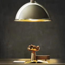 Lampada a sospensione Factory Big in ottone lucido di Elisa Giovannoni