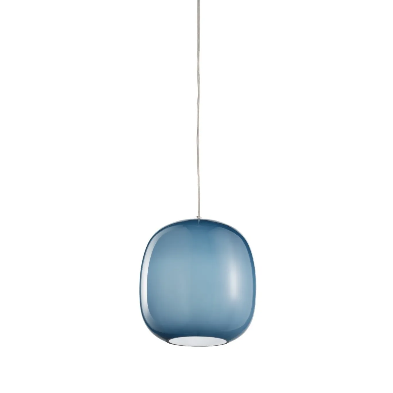 Lampada a Sospensione Forme in Vetro di Murano Blu