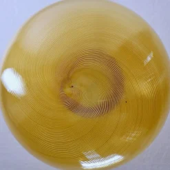 Lampada a Sospensione Gaia in Vetro di Murano Sfera Ambra