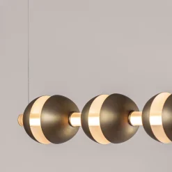 Lampada a Sospensione Generator in Bronzo Marrone di Simone Fanciullacci