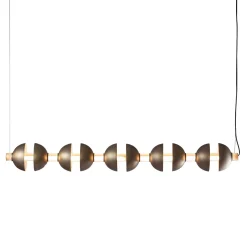 Lampada a Sospensione Generator in Bronzo Marrone di Simone Fanciullacci