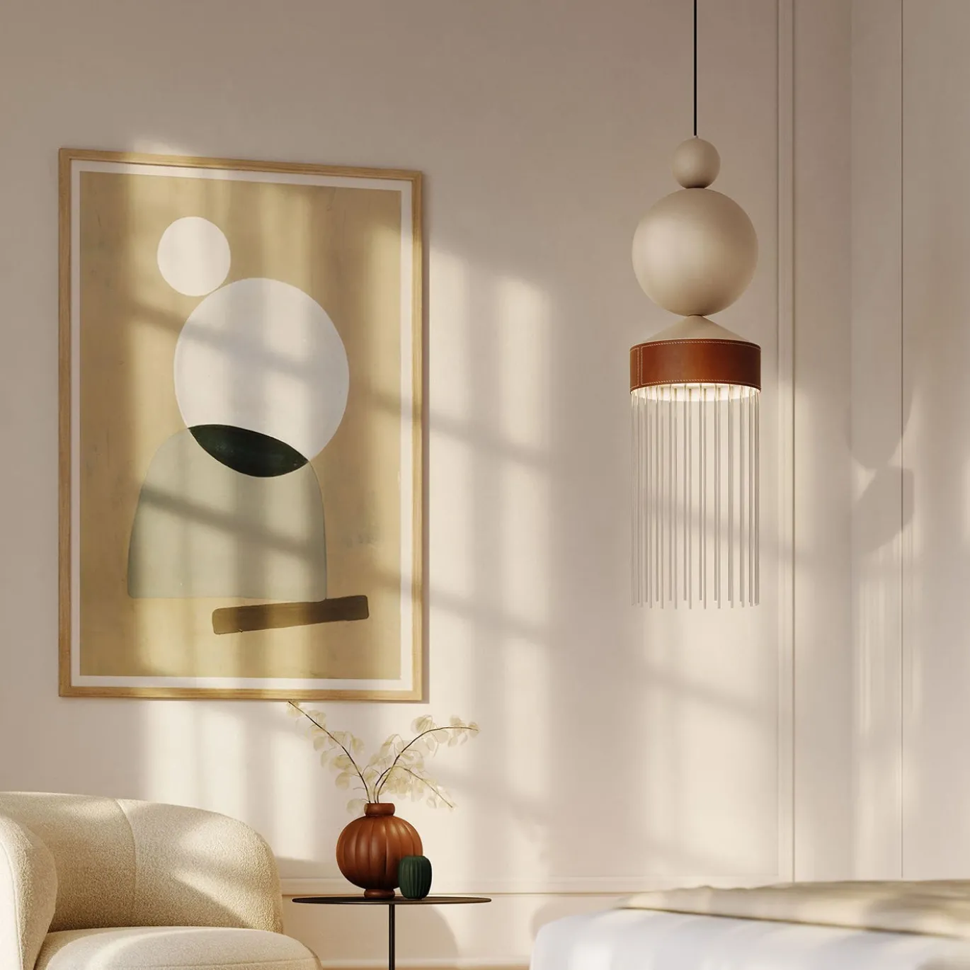 Lampada a sospensione geometrica Nappe XL3