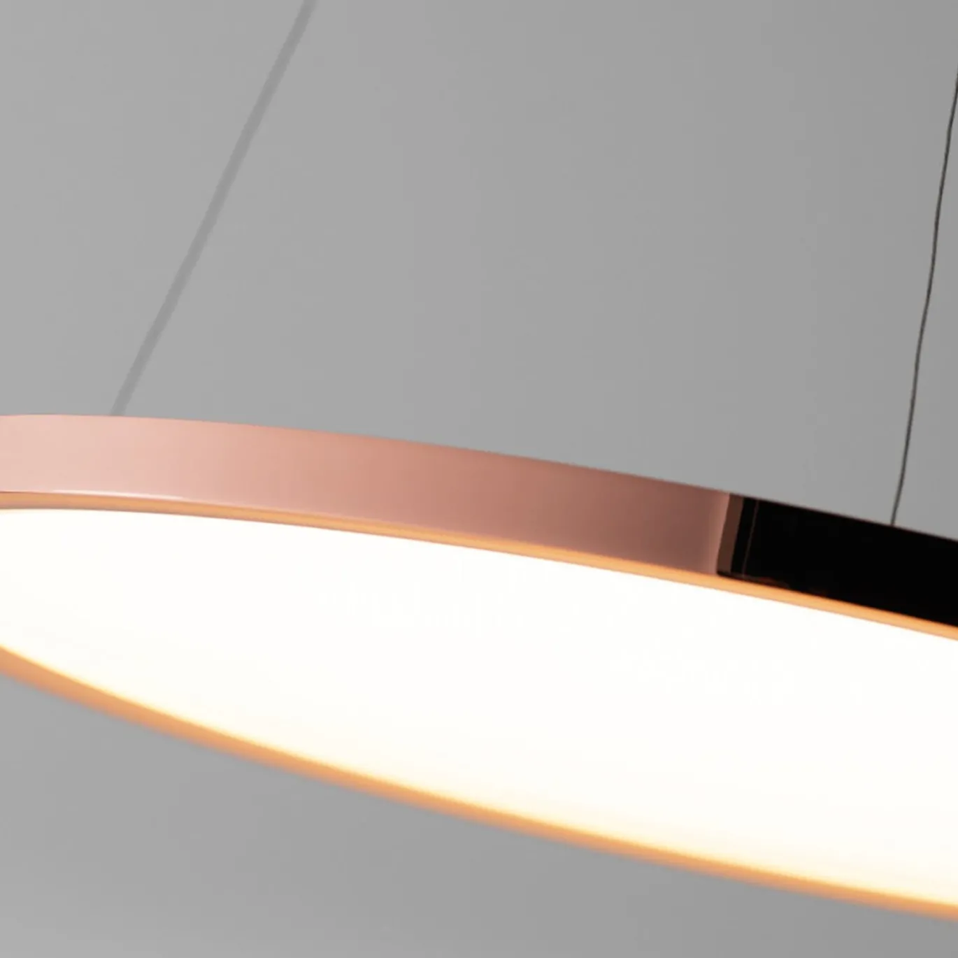 Lampada a sospensione Hinomaru P Slim in oro rosa