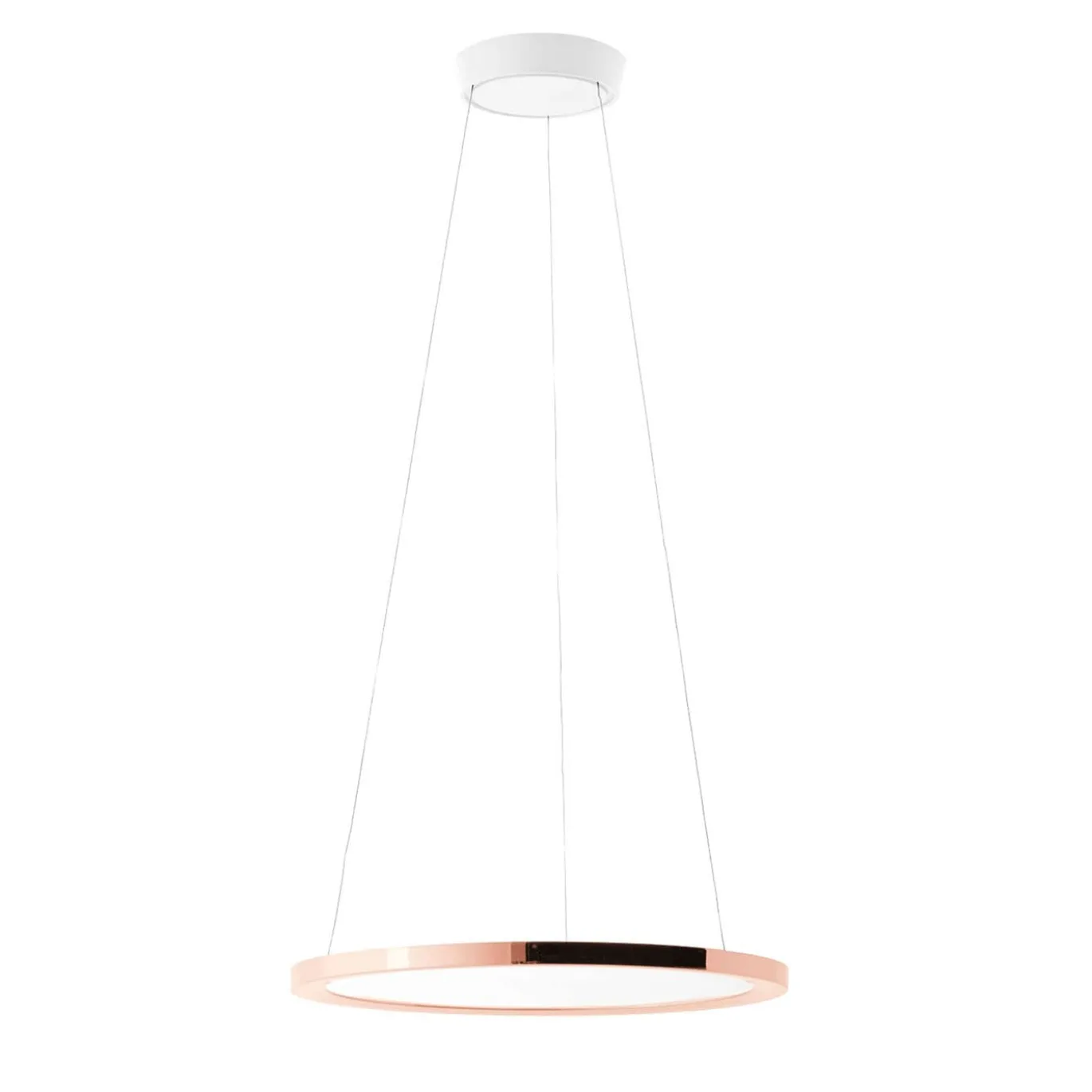 Lampada a sospensione Hinomaru P Slim in oro rosa