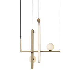 Lampada a sospensione in ottone Less 3