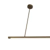 Lampada a sospensione in ottone bronzato lineare Zoe