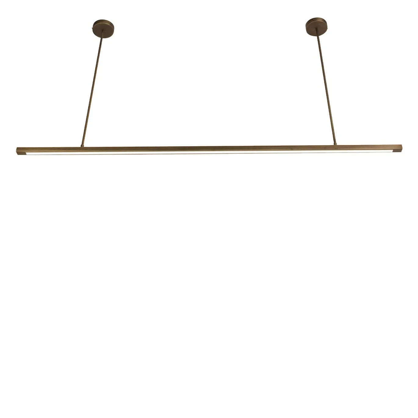 Lampada a sospensione in ottone bronzato lineare Zoe