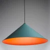 Lampada a sospensione Jeena Jungle verde e arancione di Franco Zavarise