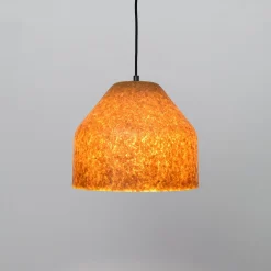 Lampada a sospensione LAAB grande con Foglie di Ginkgo e Dettagli Neri