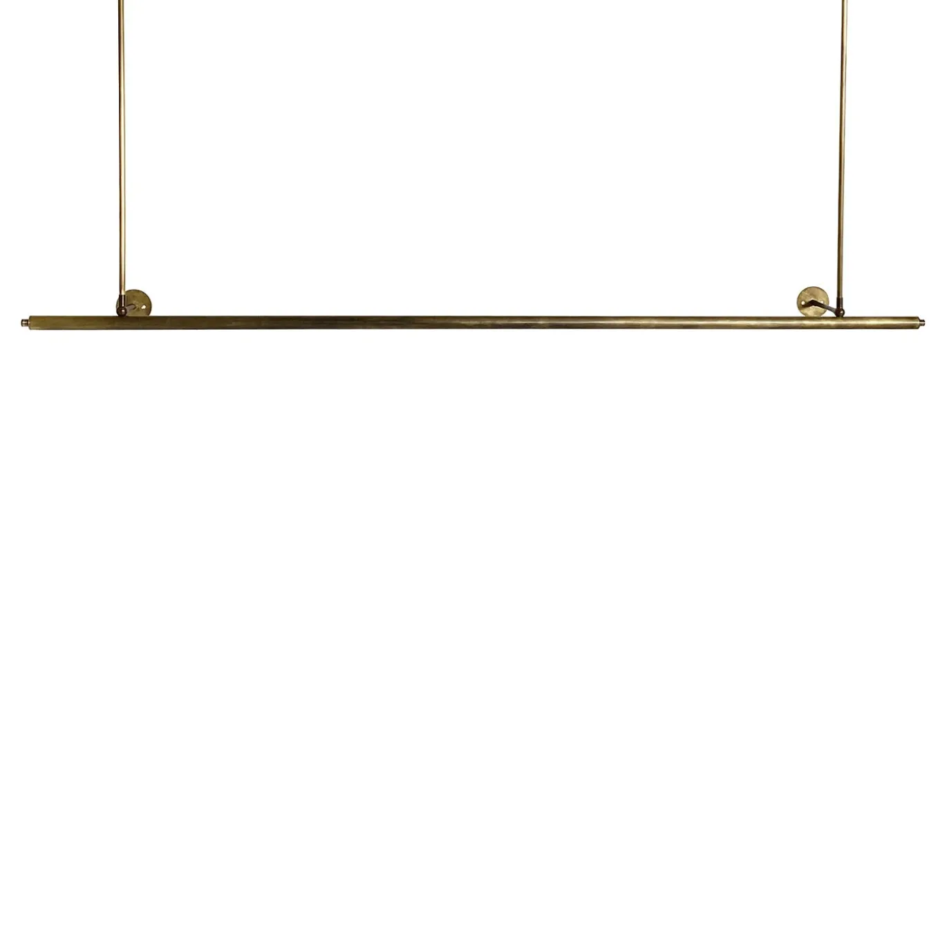 Lampada a sospensione LED e appendiabiti Mettinfila in ottone spazzolato