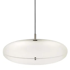 Lampada a Sospensione Luna in Nichel Bianco di Gio Ponti