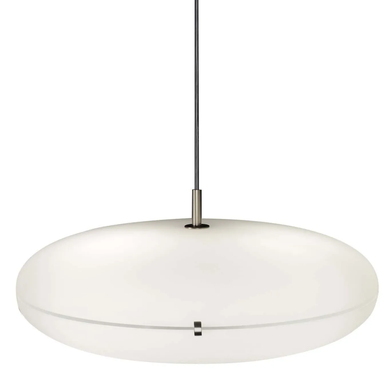 Lampada a Sospensione Luna in Nichel Bianco di Gio Ponti