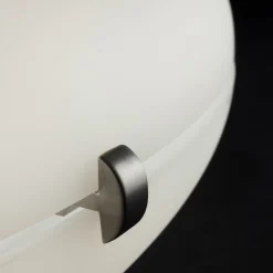 Lampada a Sospensione Luna in Nichel Bianco di Gio Ponti