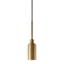 Lampada a sospensione Madame in ottone naturale