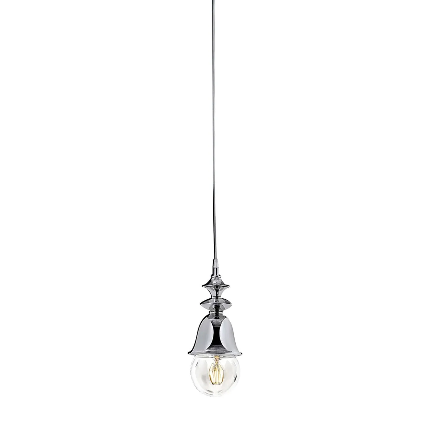 Lampada a sospensione Marlene in argento
