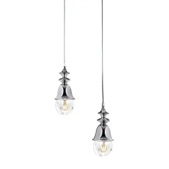 Lampada a sospensione Marlene in argento