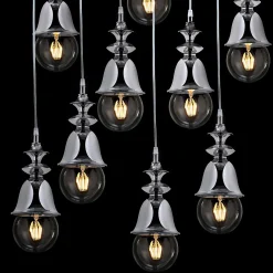 Lampada a sospensione Marlene in argento