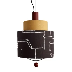 Lampada a sospensione Materia Double Ardesia