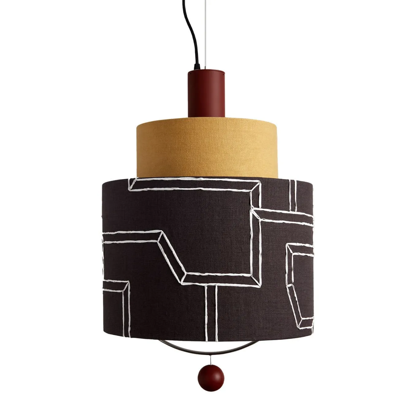 Lampada a sospensione Materia Double Ardesia