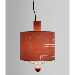 Lampada a sospensione Materia Single in terracotta